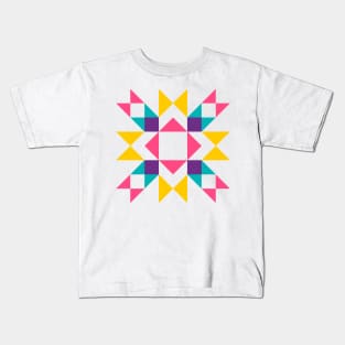 SCANDINAVIAN STARS quilt pattern 07 Kids T-Shirt